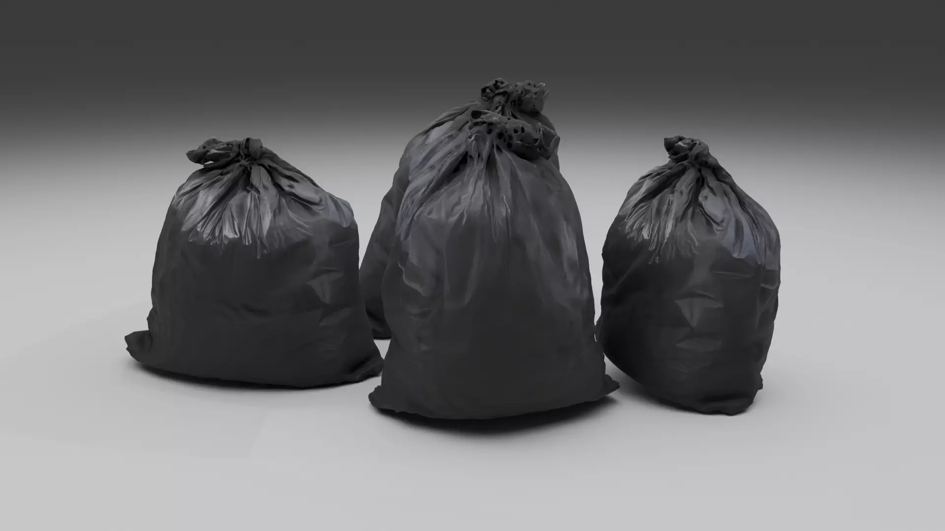 FREE Trash Bag Set Of 4 Free 3D model_0