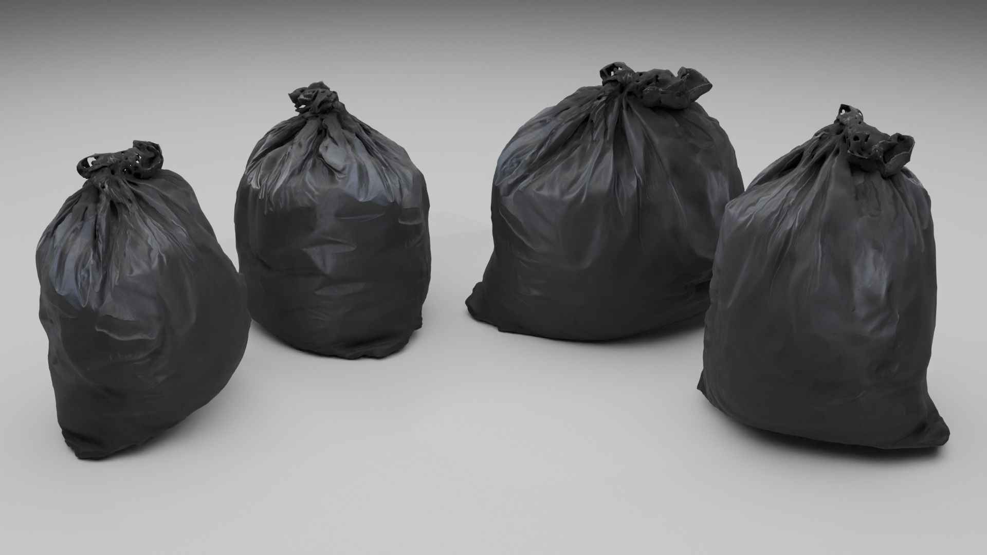 FREE Trash Bag Set Of 4 Free 3D model_1