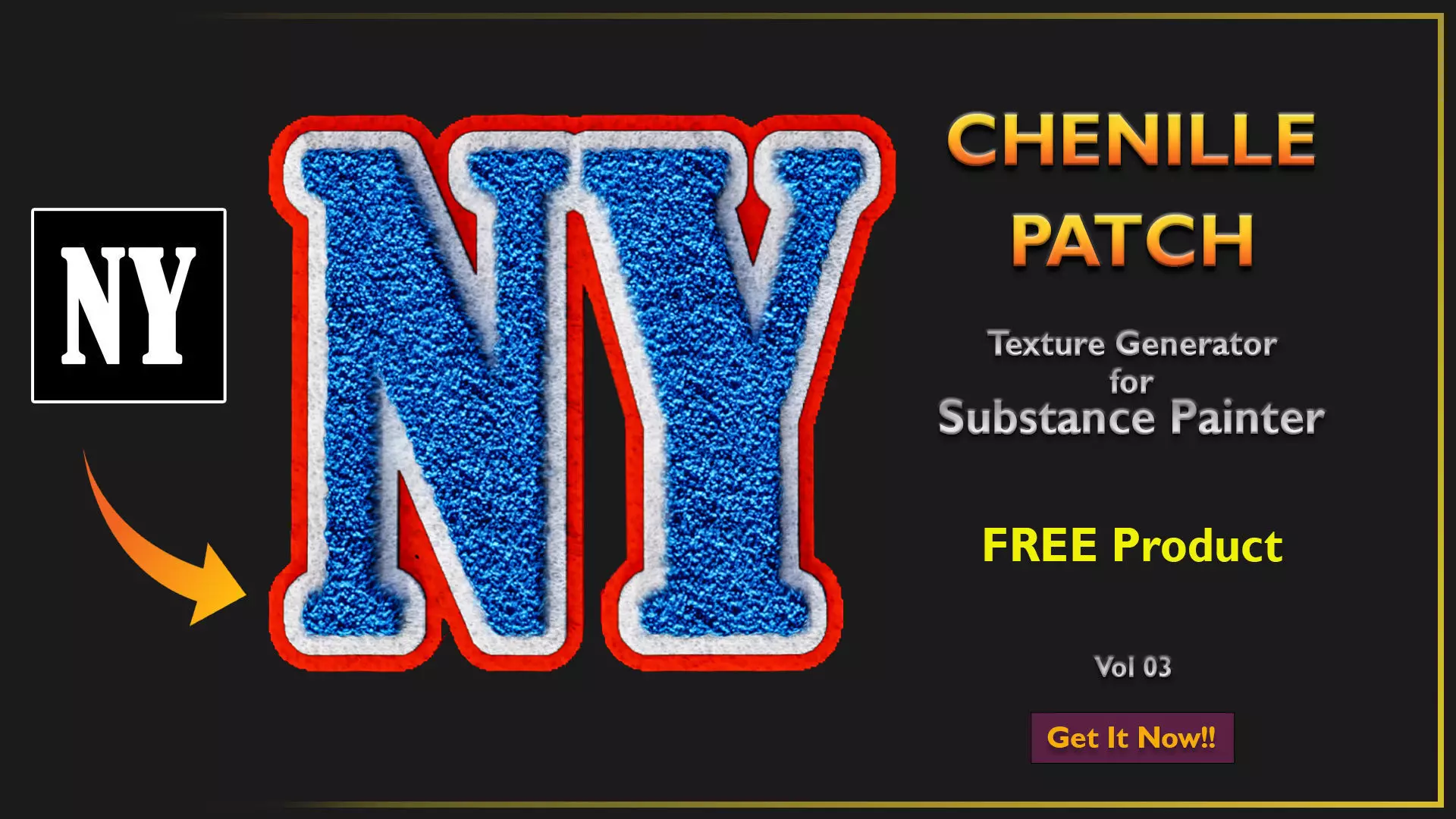 Chenille Patch Texture Generator -Free Product - Vol03 Texture