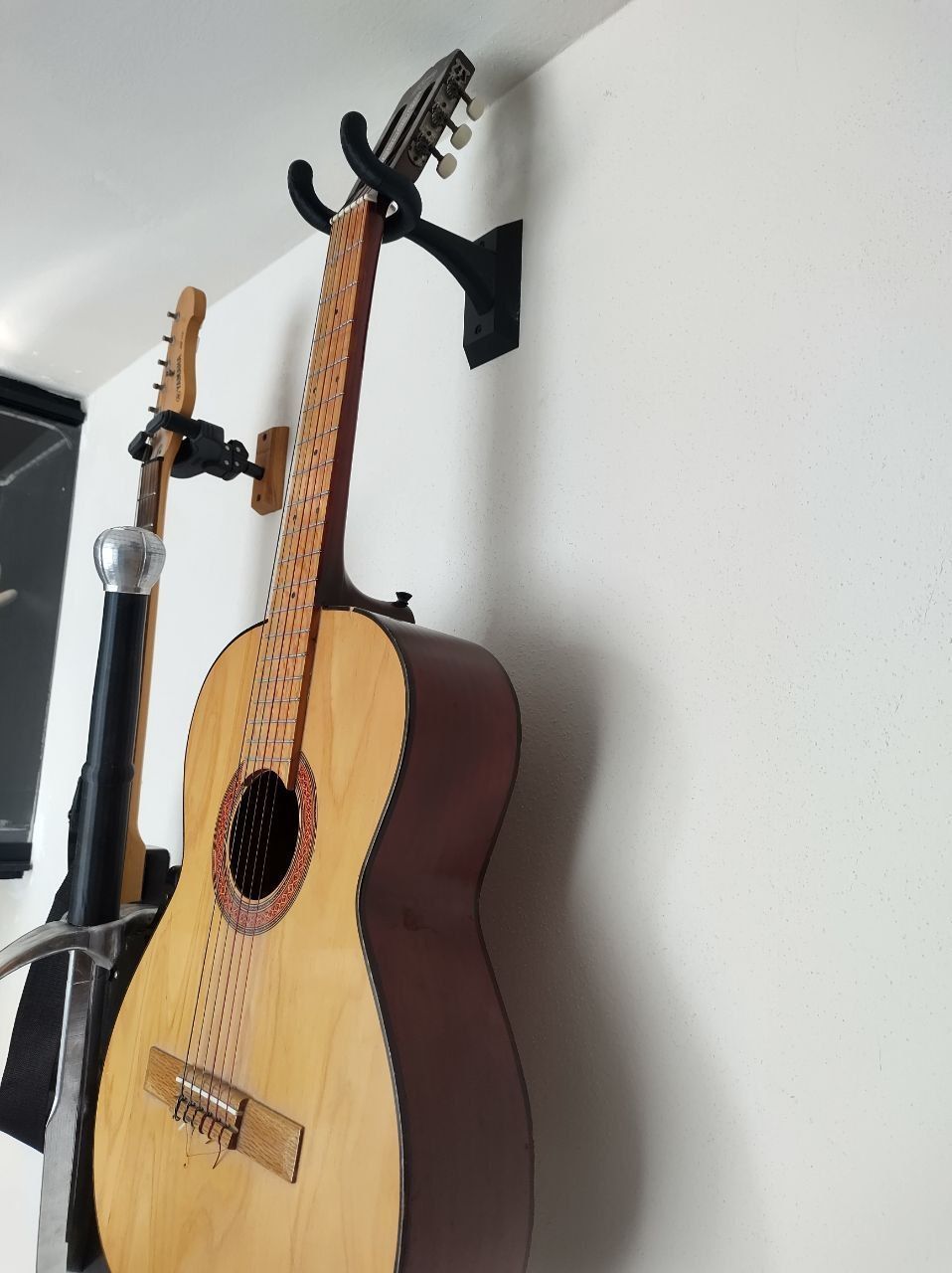 Simple Wall guitar stand soporte de pared para guitarra Free 3D print model_6