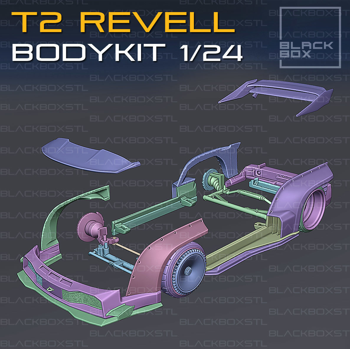 T2 Bus Bodykit for Revell modelkit 1-24th scale 3D print model_7