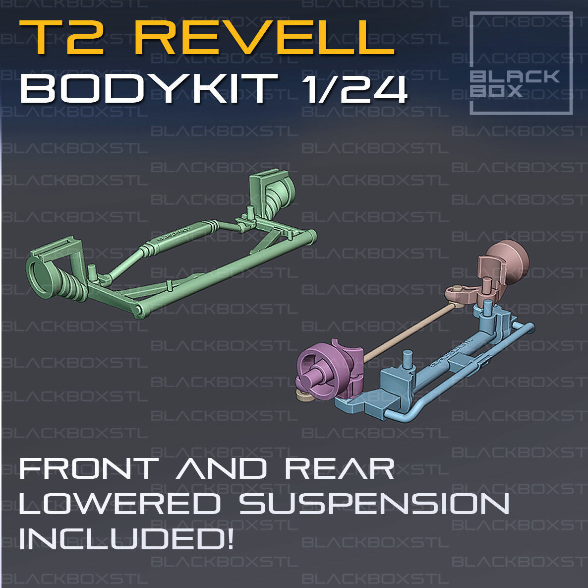 T2 Bus Bodykit for Revell modelkit 1-24th scale 3D print model_6