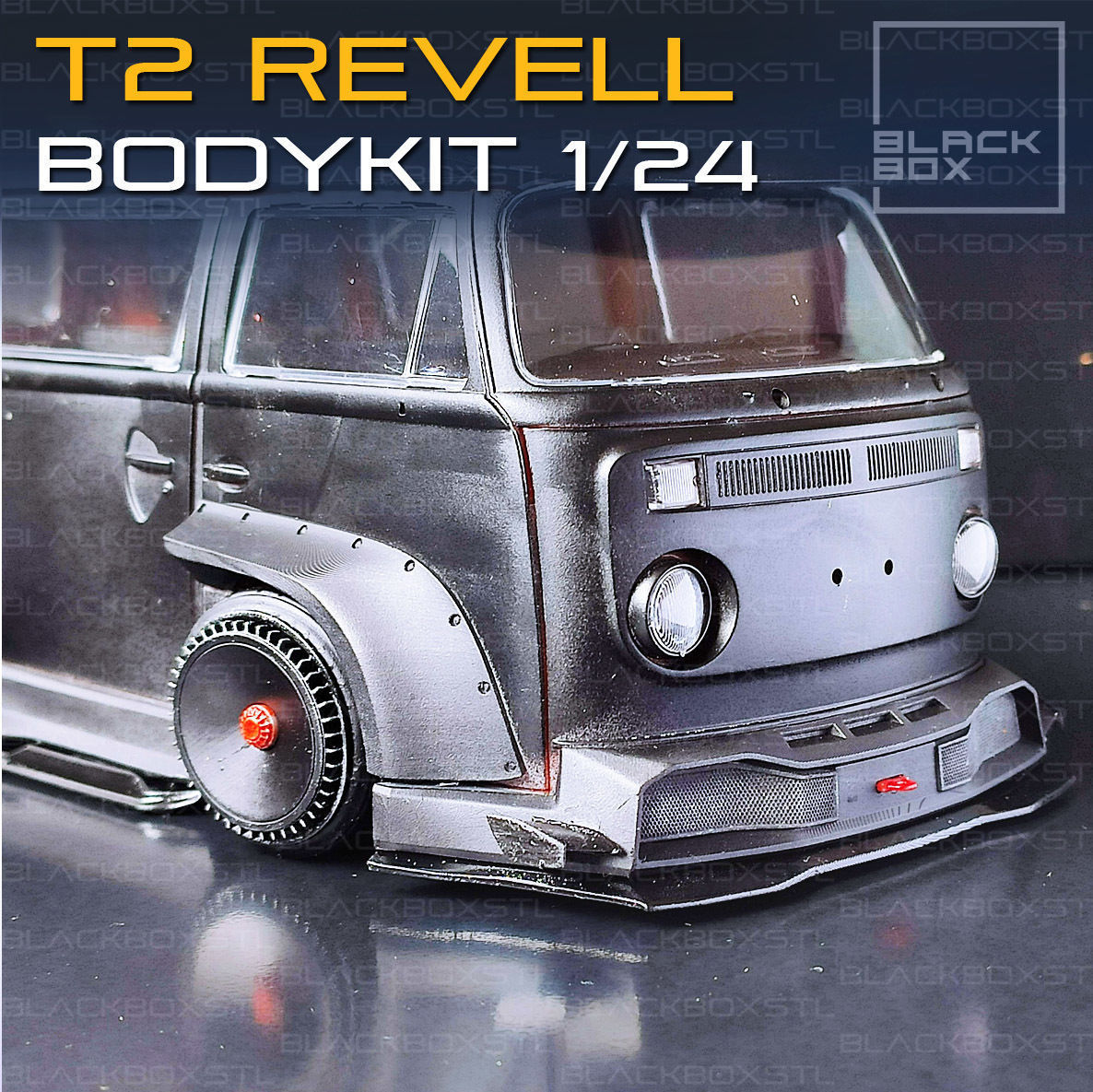 T2 Bus Bodykit for Revell modelkit 1-24th scale 3D print model_5
