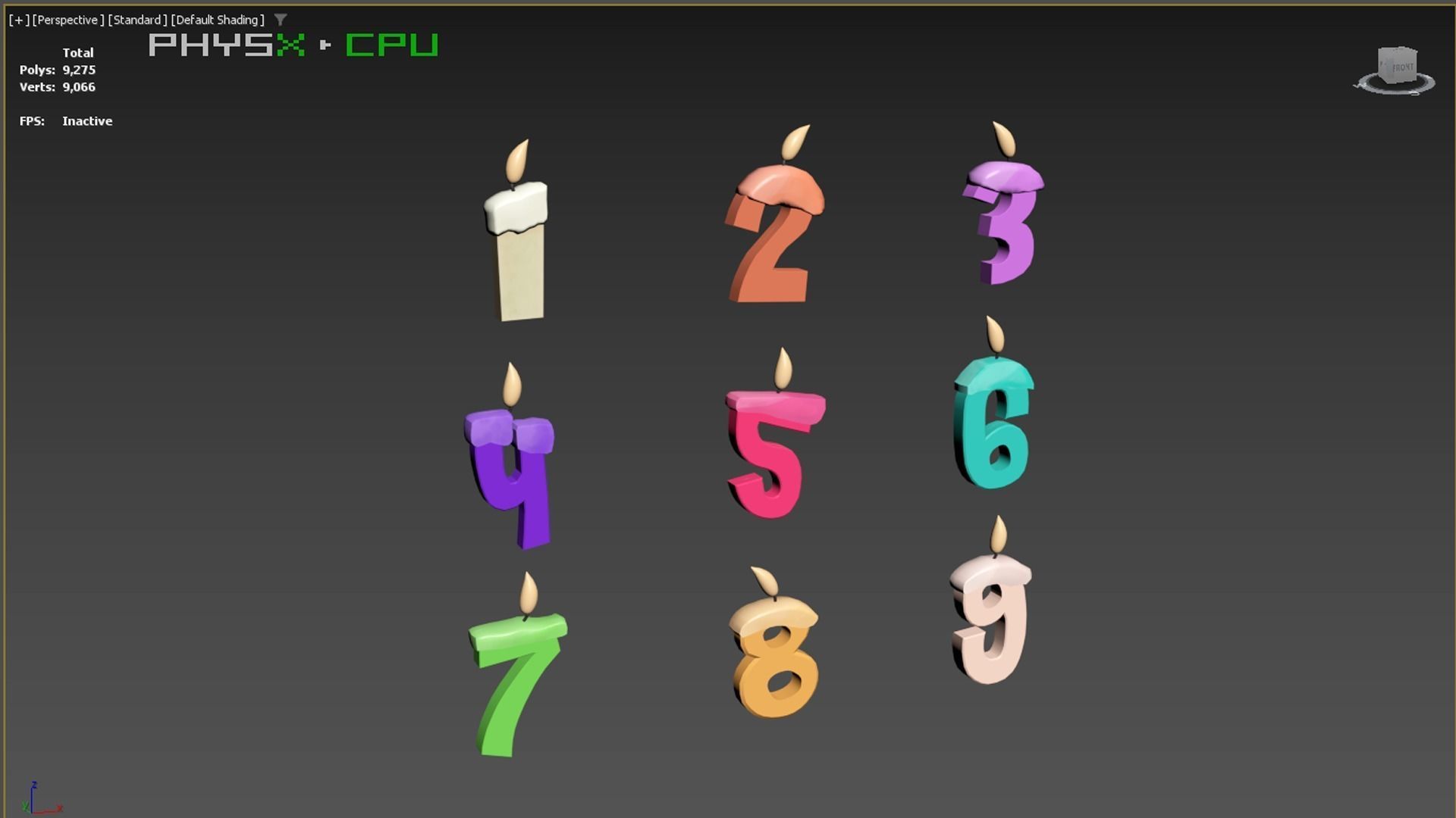 Cartoon Number v008 Low-poly 3D model_7