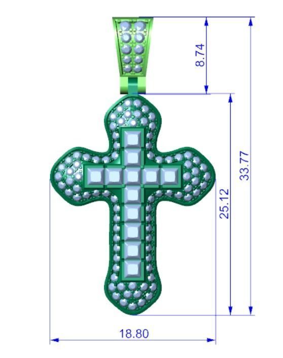 PENDANT MA-01 CROSS 3D print model_1