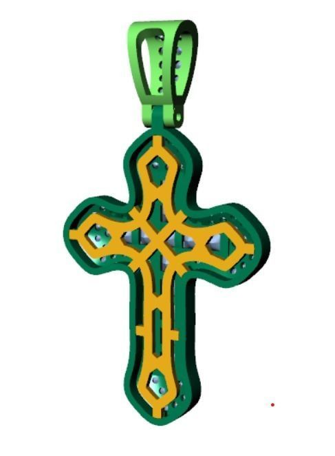 PENDANT MA-01 CROSS 3D print model_6