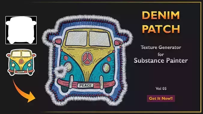 Denim Patch Texture Generator - Vol05