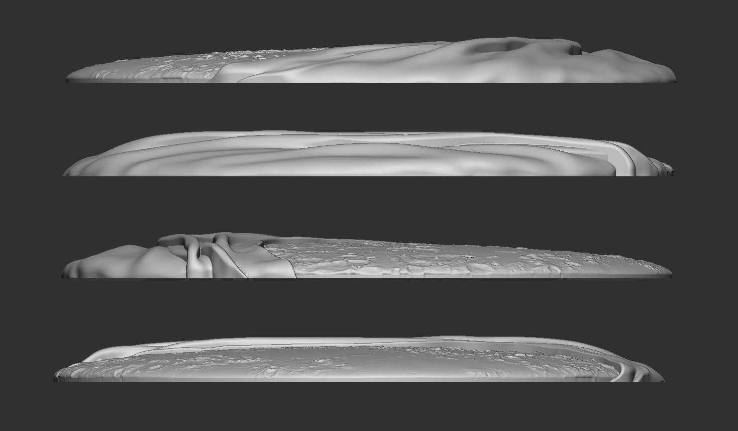 Moon Bas relief wall decor  for cnc carving 3D print model_8