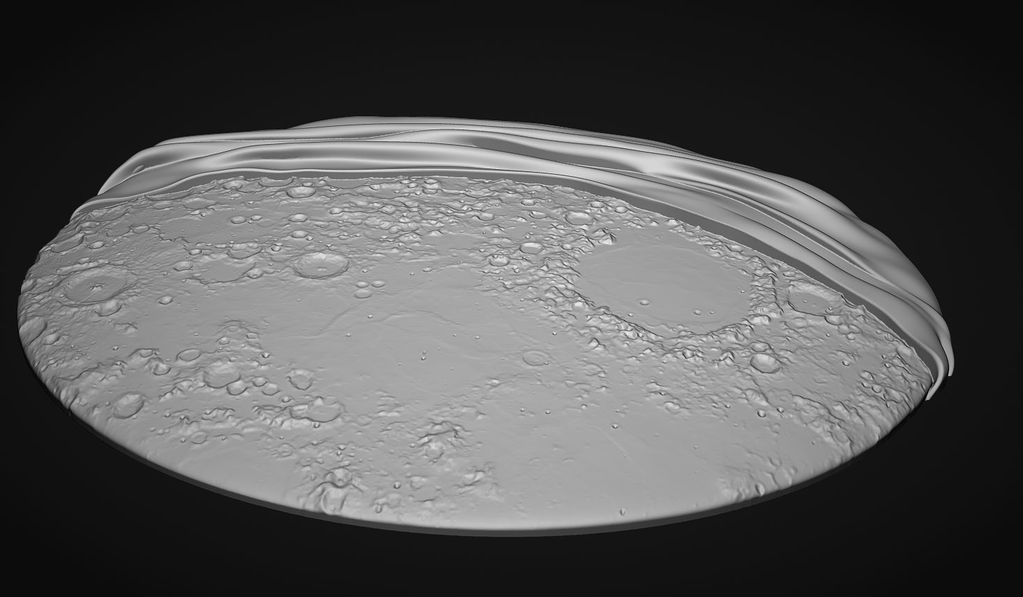 Moon Bas relief wall decor  for cnc carving 3D print model_5