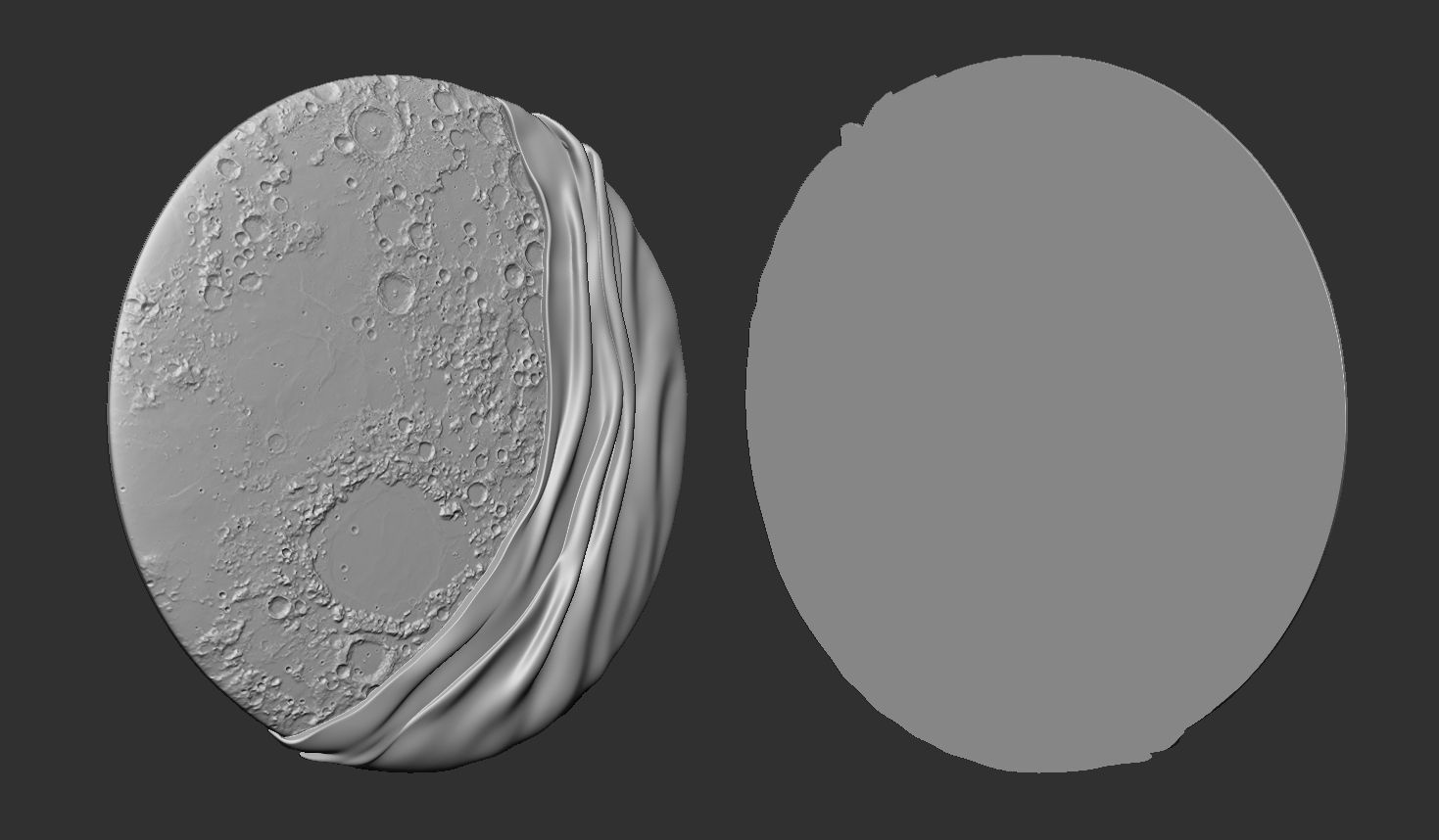 Moon Bas relief wall decor  for cnc carving 3D print model_9