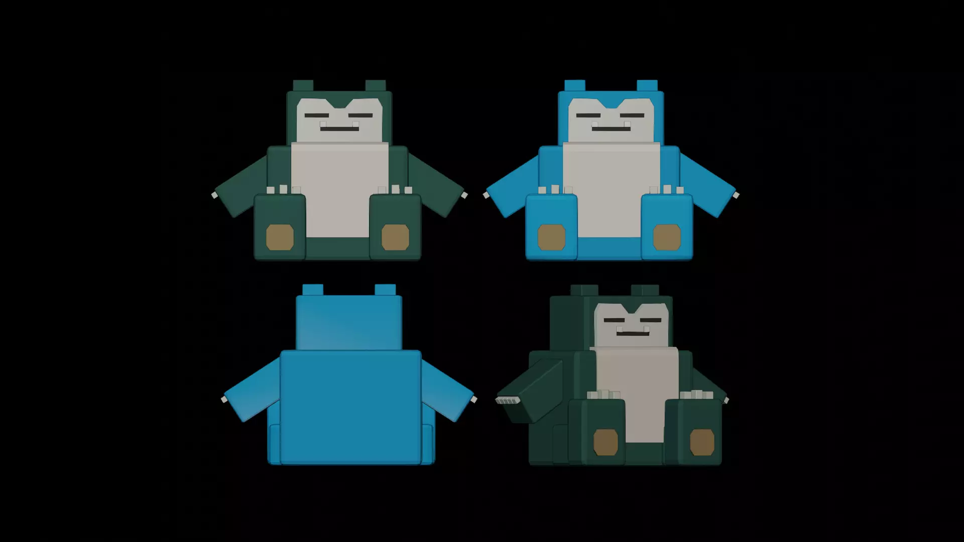 SNORLAX POKEMON QUEST MINECRAFT 3D print model
