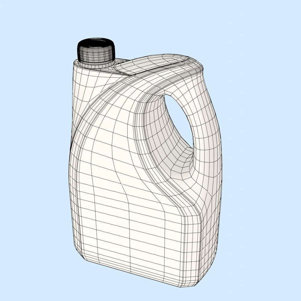 Motor Oil Bottle Mockup 3D model_6