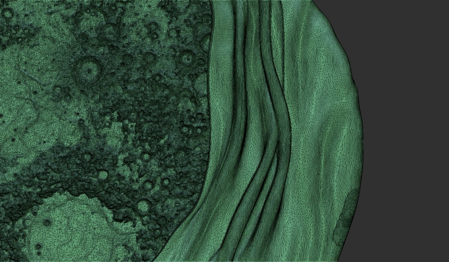 Moon Bas relief wall decor for cnc carving 3D print model_9