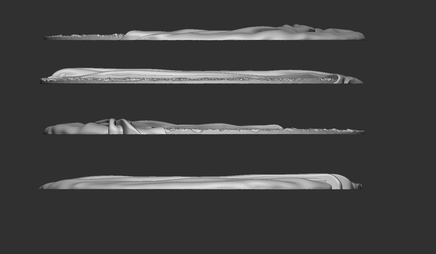 Moon Bas relief wall decor for cnc carving 3D print model_8