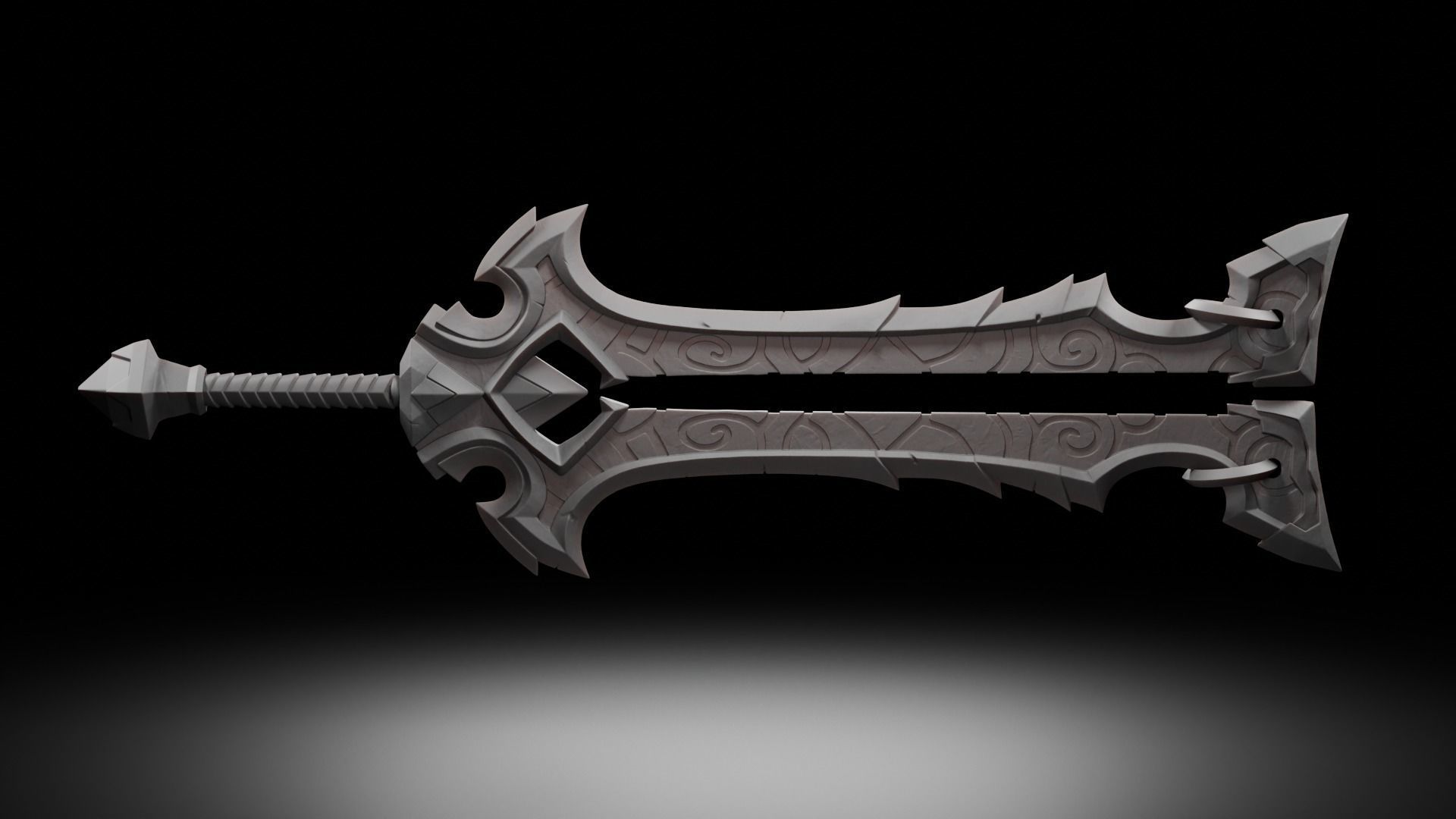 Blade of the Sky Champion - World of Warcraft  3D print model_1