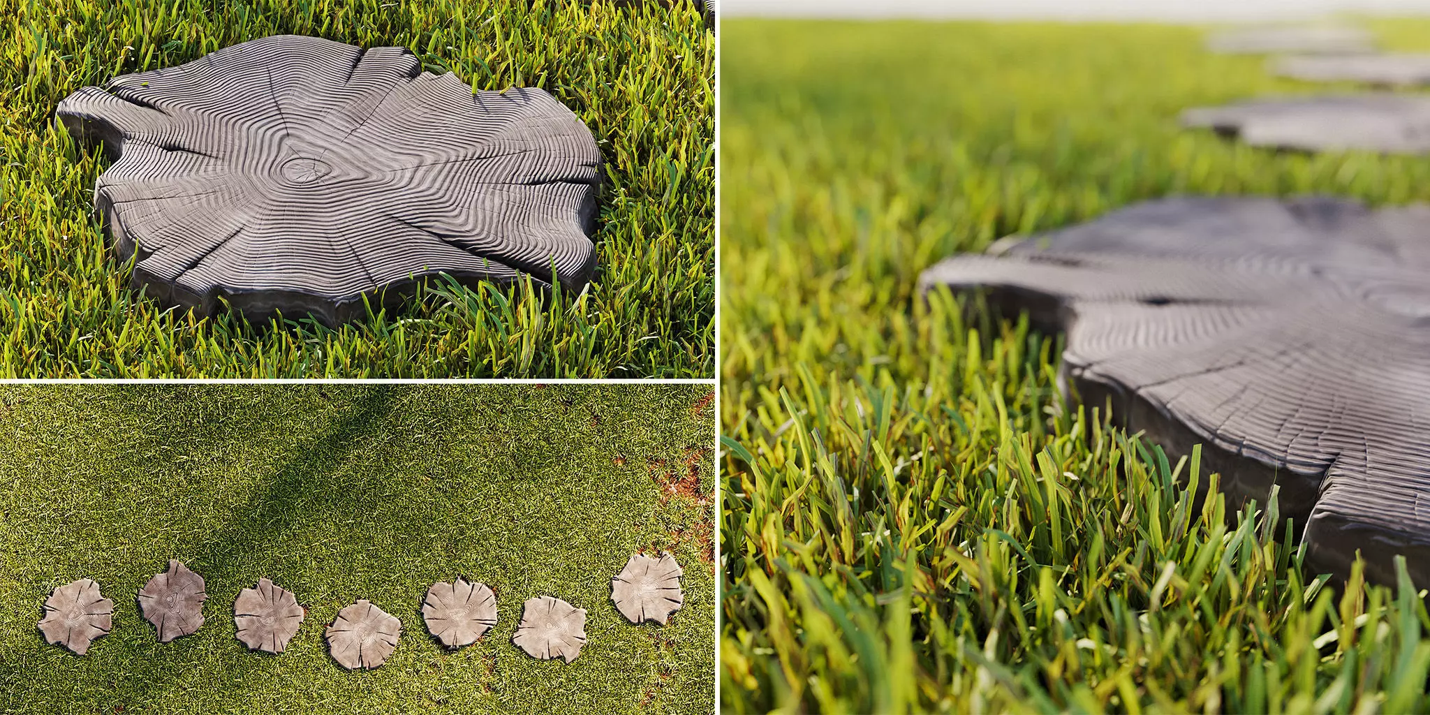 Grass and Pedestrian - PBR - 4K - LowPoly Low-poly 3D model