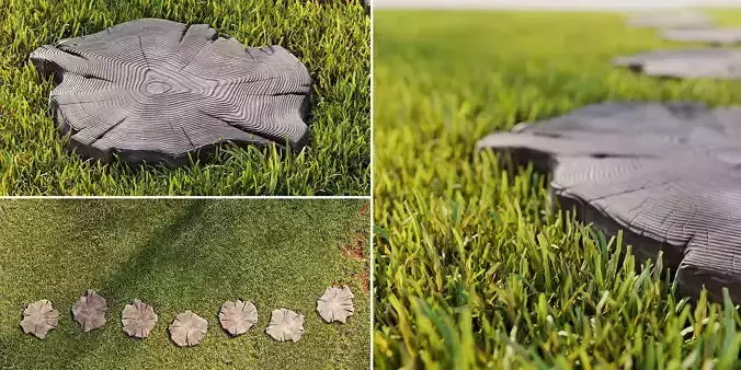 Grass and Pedestrian - PBR - 4K - LowPoly