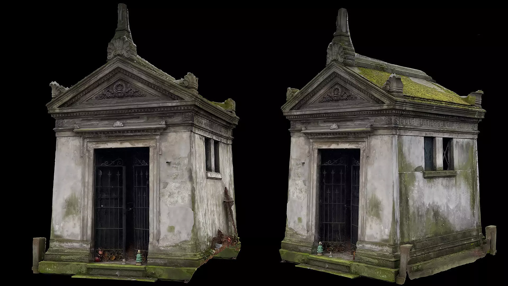 graveyard architecture thomb moss photogrammetry 3D model_0