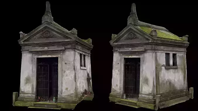 graveyard architecture thomb moss photogrammetry