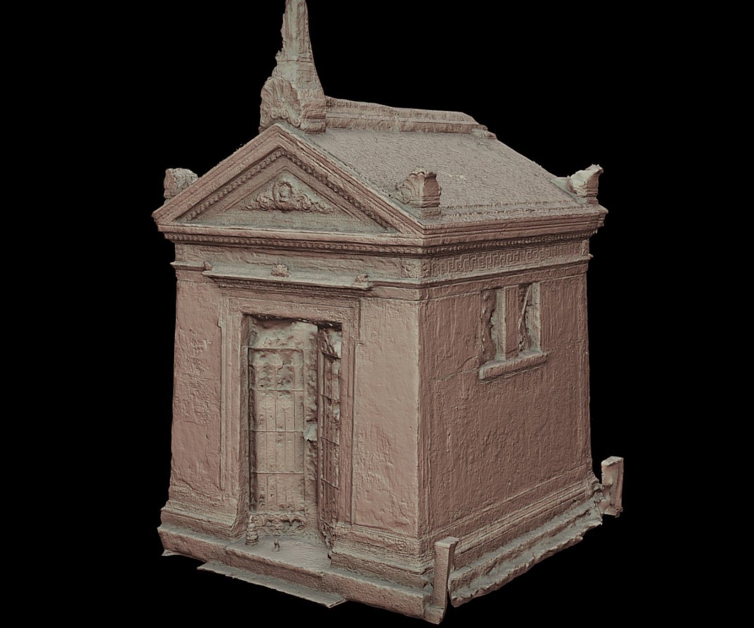 graveyard architecture thomb moss photogrammetry 3D model_2
