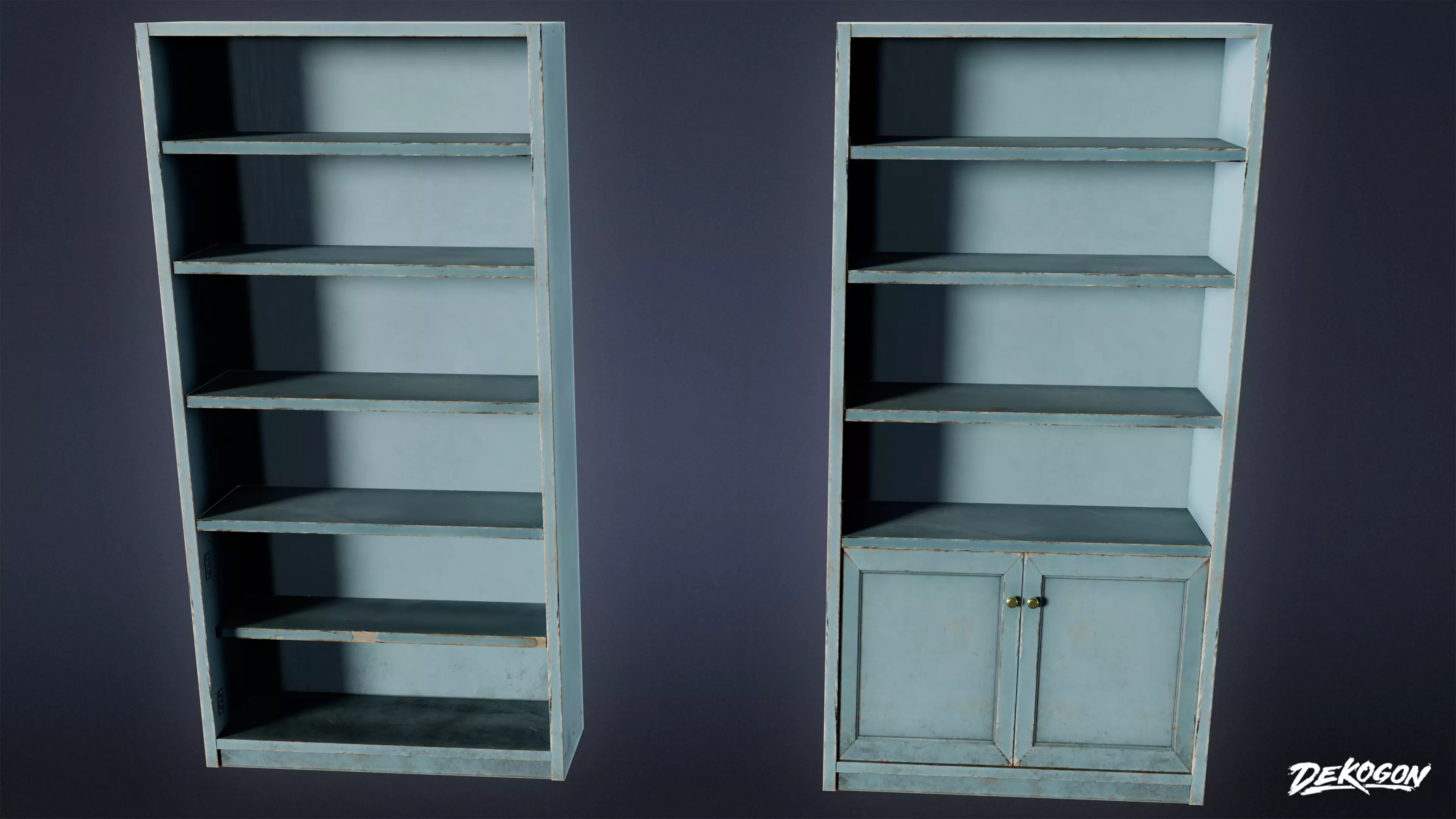 HIGH SCHOOL CLASSROOM - Shelf 01 - LOW POLY Low-poly 3D model