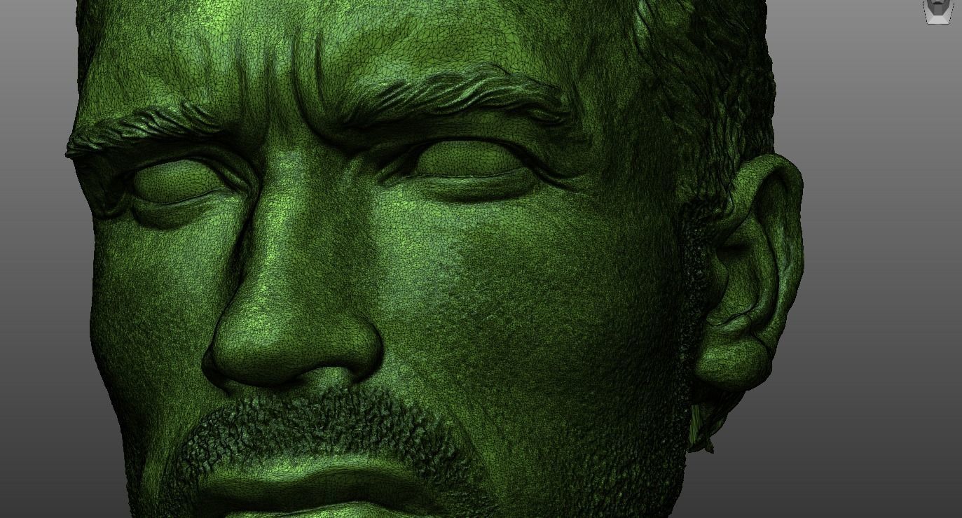 Alan Dutch - Arnold Schwarzenegger custom head 3D print model_8