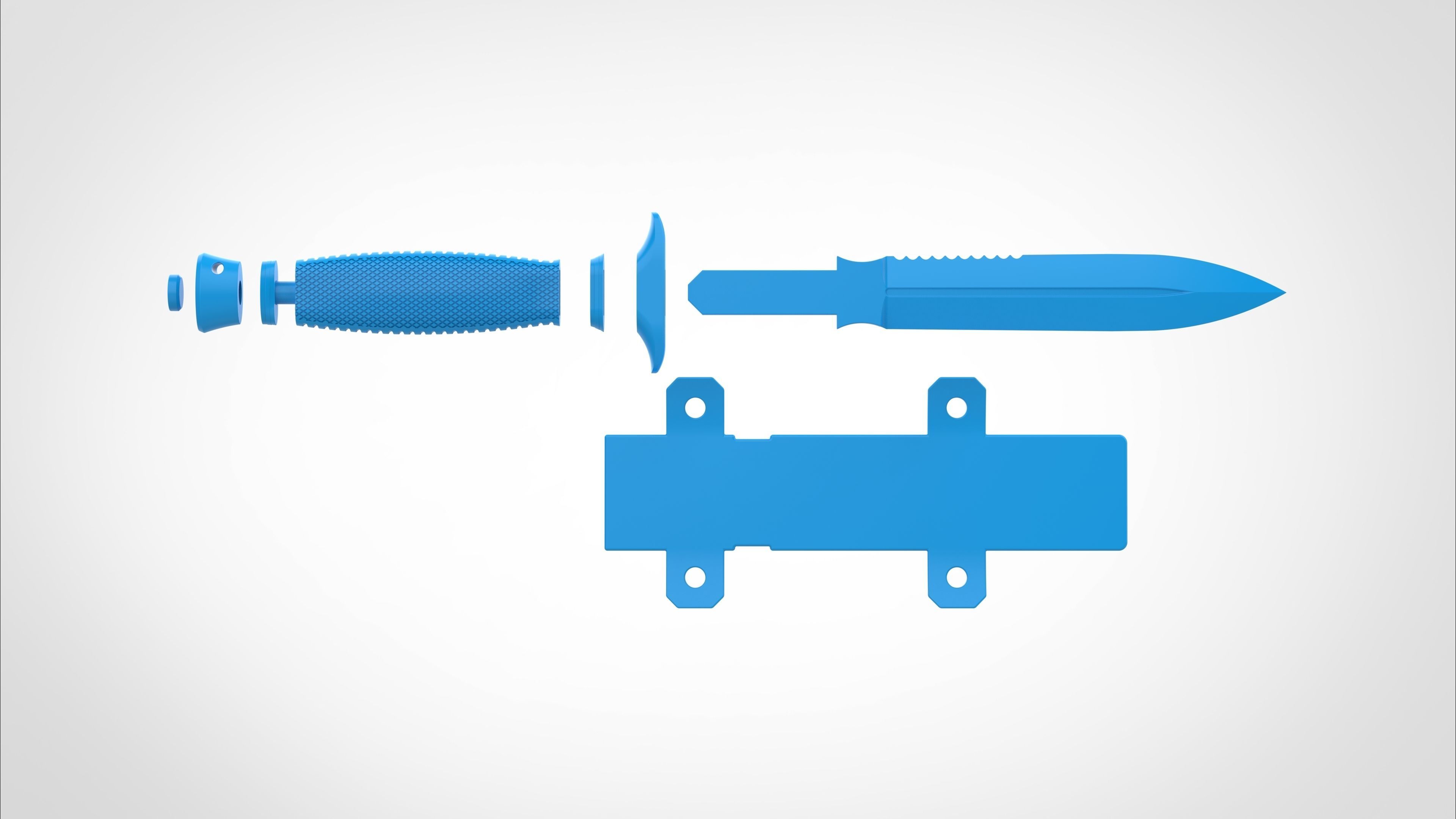 Dagger and Scabbard from the Deadpool and Wolverine 2024 3D print model_30