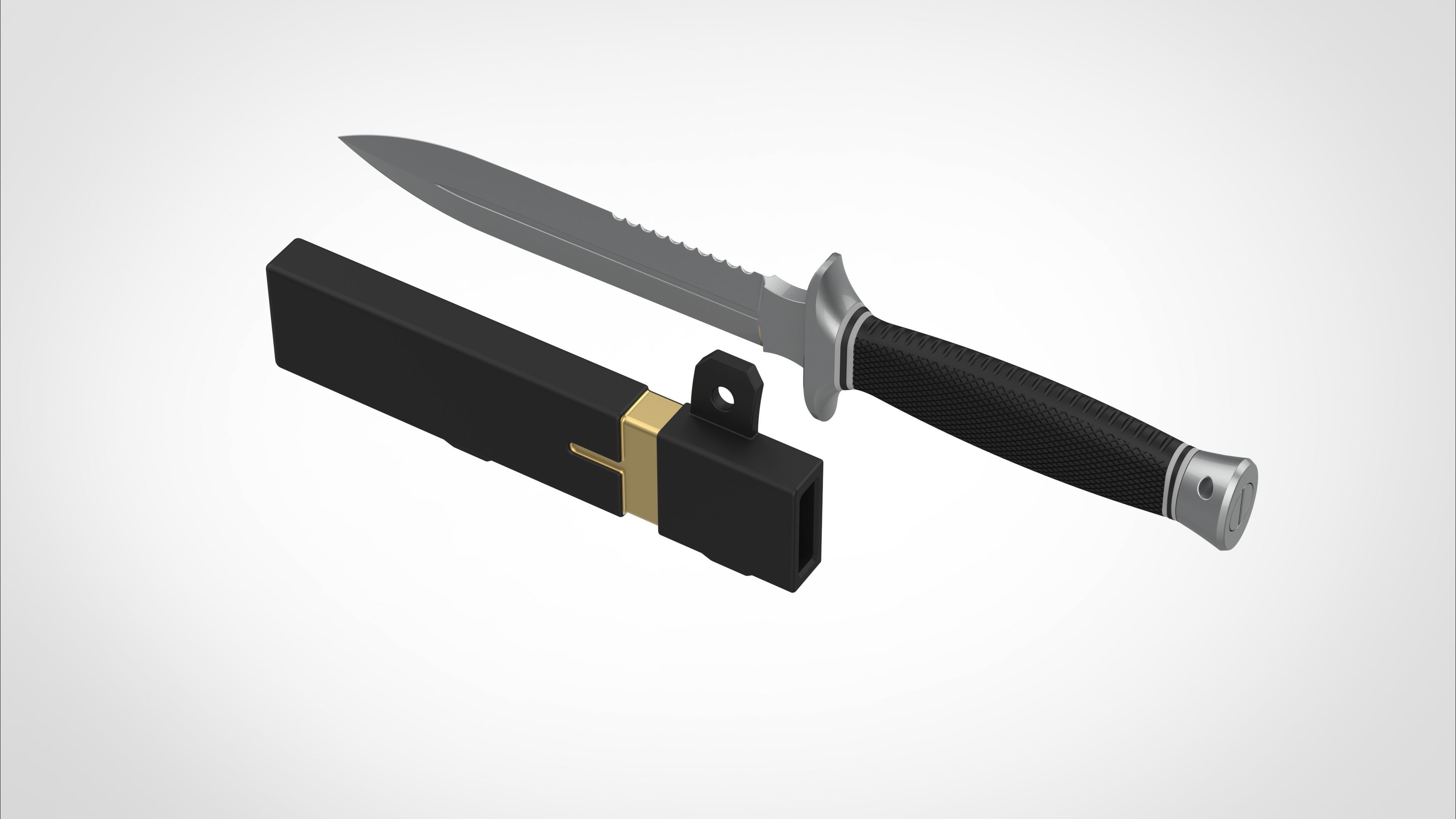 Dagger and Scabbard from the Deadpool and Wolverine 2024 3D print model_16