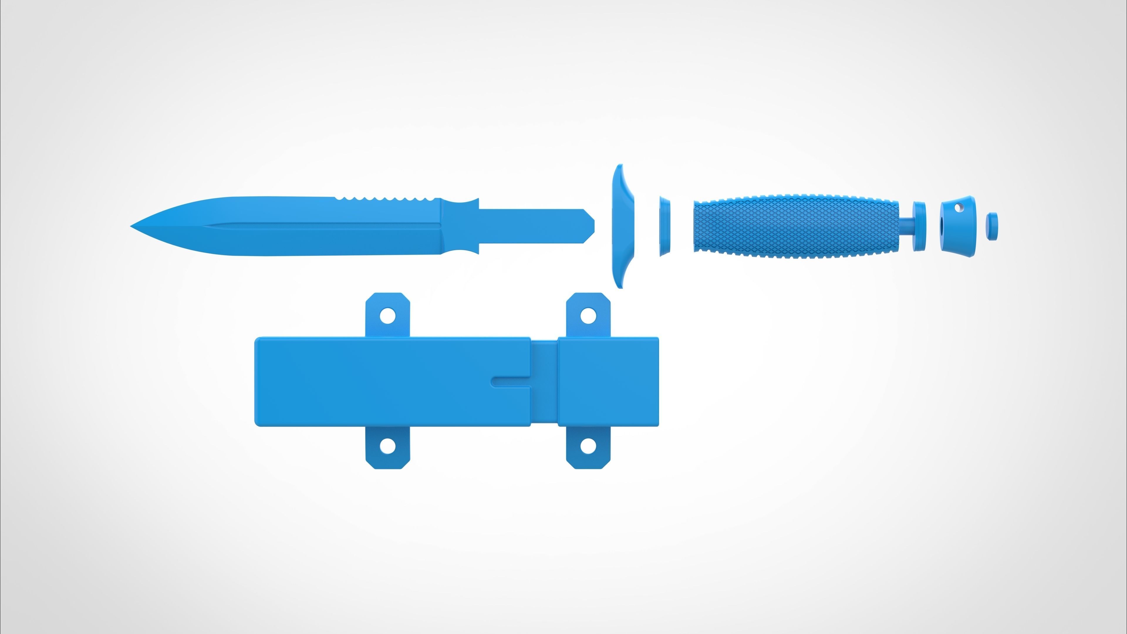 Dagger and Scabbard from the Deadpool and Wolverine 2024 3D print model_27