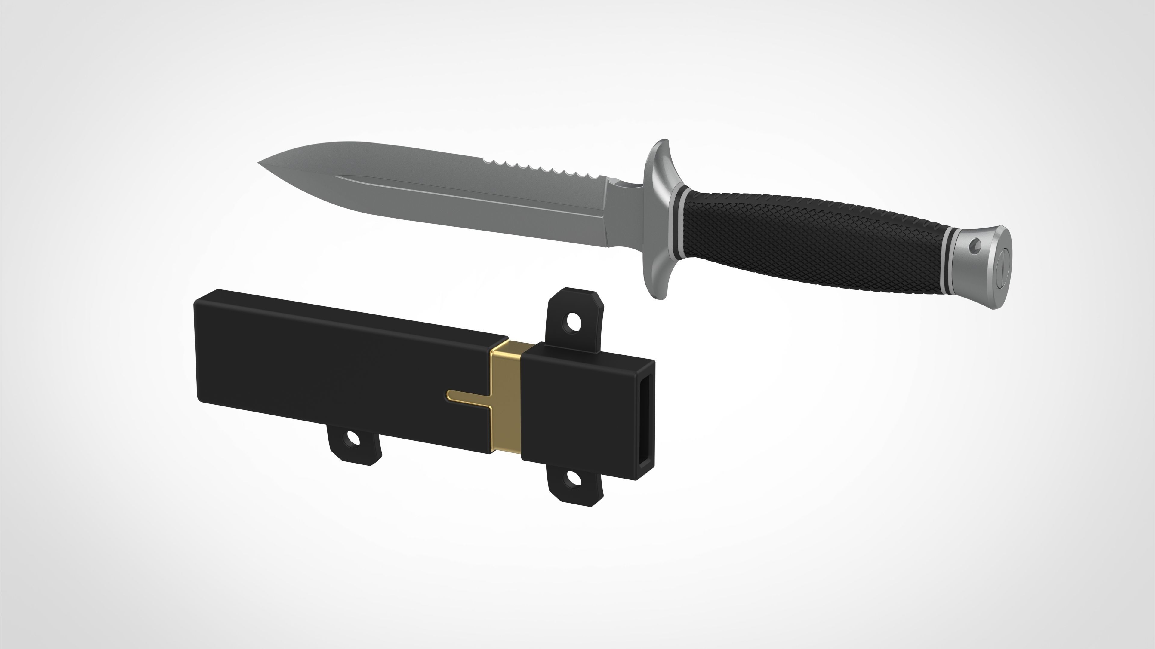 Dagger and Scabbard from the Deadpool and Wolverine 2024 3D print model_15