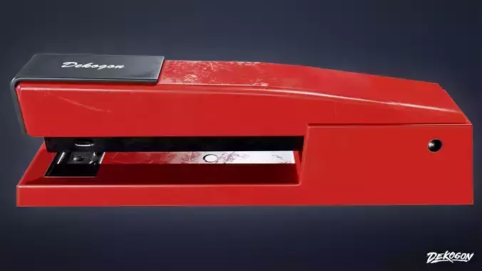 HIGH SCHOOL CLASSROOM - Stapler Tape Dispenser 01 - LOW POLY
