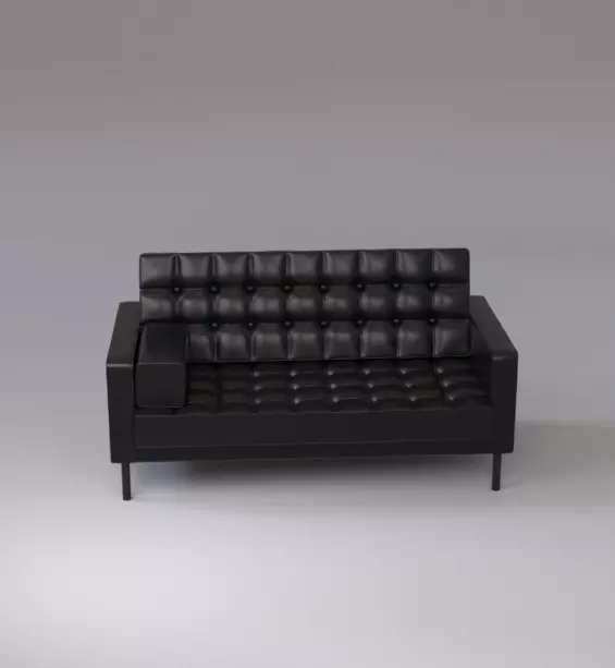 Leather couch 3D model_0