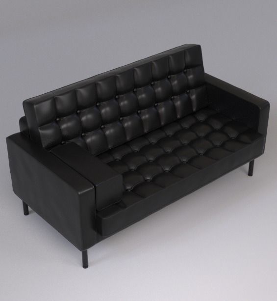 Leather couch 3D model_1