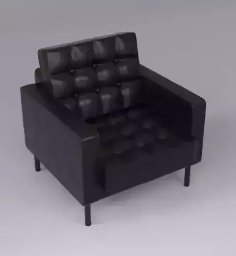 Leather couch 2 3d model 3D model