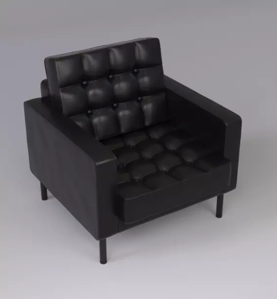 Leather couch 2 3d model 3D model_0