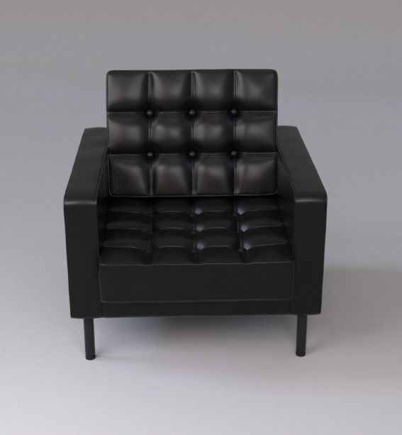 Leather couch 2 3d model 3D model_1