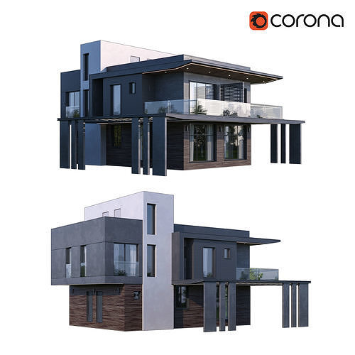 Modern Villa - 3 3D model 4