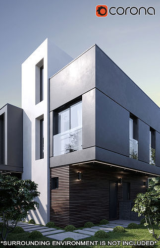 Modern Villa - 3 3D model 7