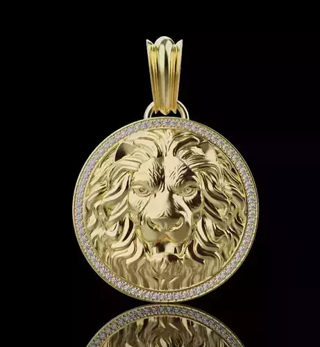 Lion pendant-lion head 3D print model