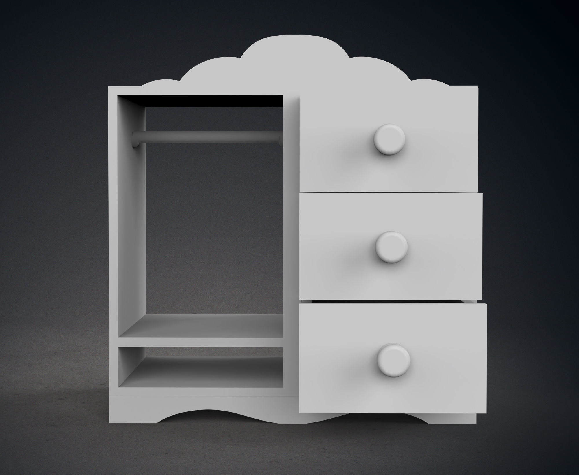 Doll Wardrobe 3D print model_1