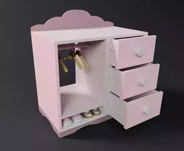 Doll Wardrobe 3D print model