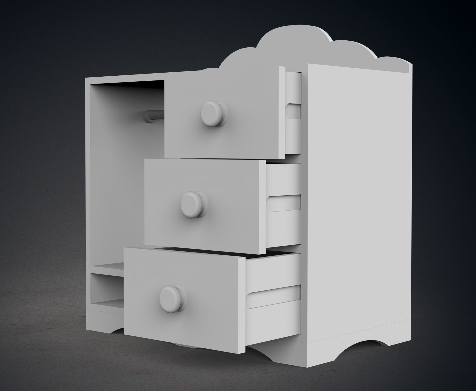Doll Wardrobe 3D print model_2