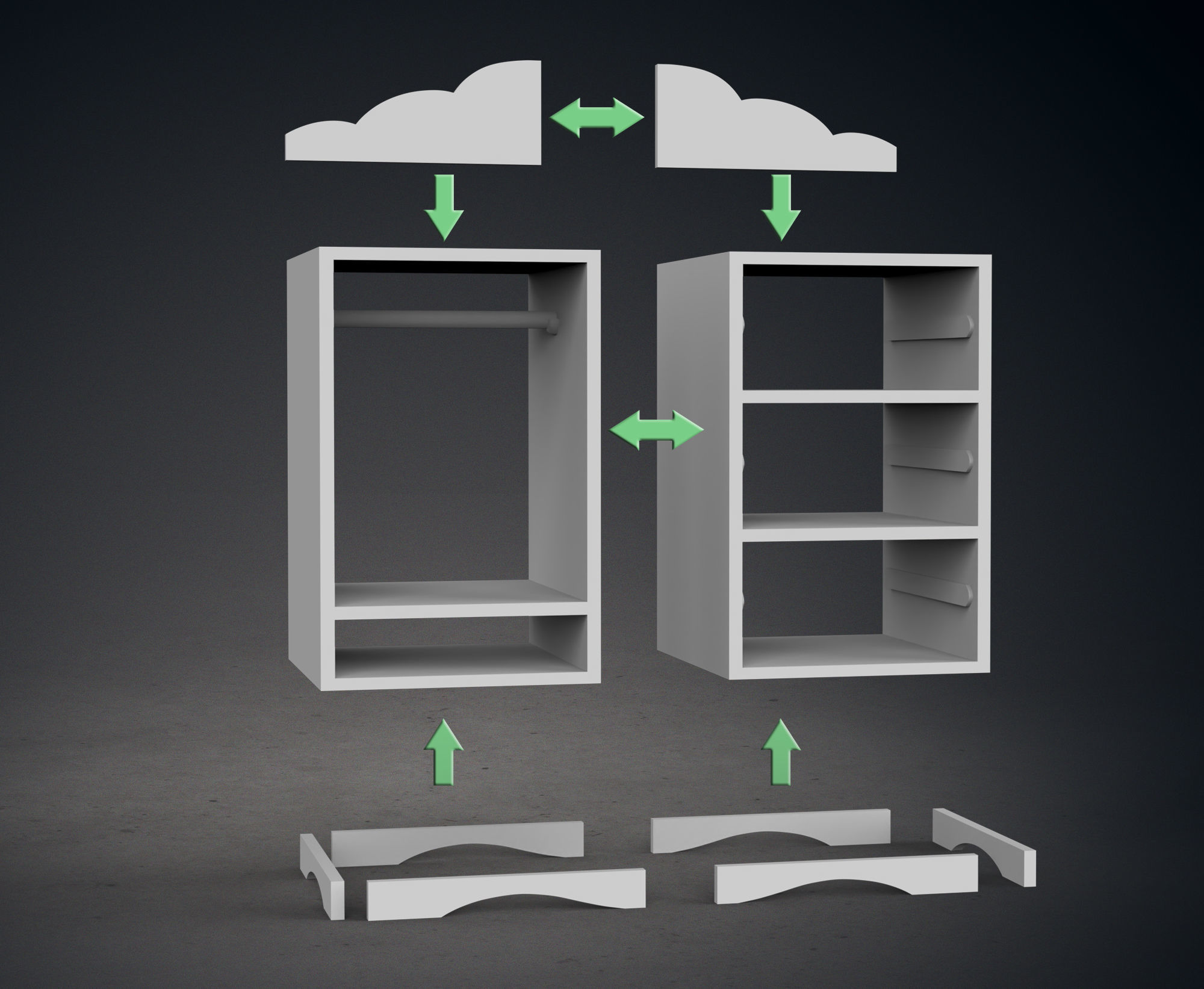 Doll Wardrobe 3D print model_7