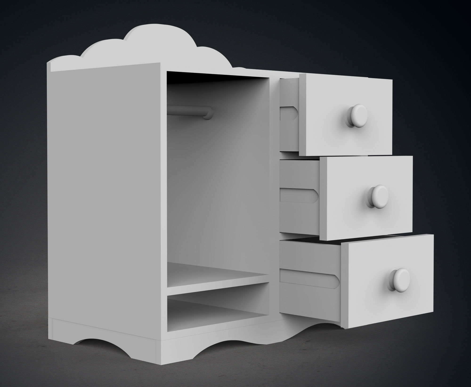 Doll Wardrobe 3D print model_5