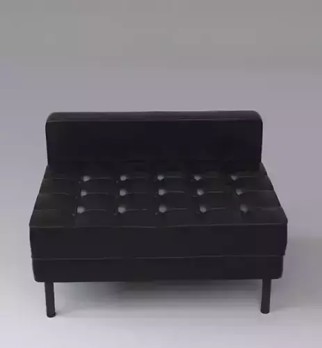 Leather couch 3 3d model
