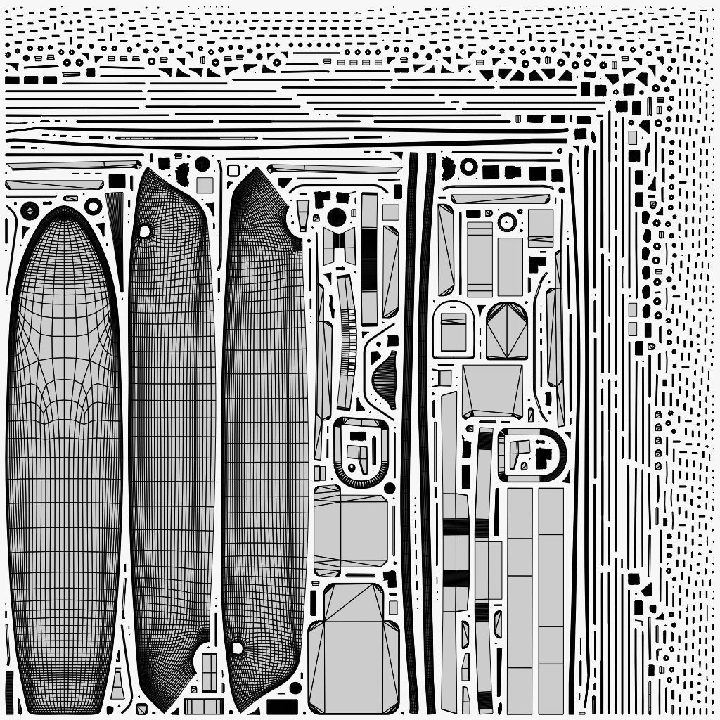 Historical Fleet Oilers and Replenishment Ship Low-poly 3D model_22