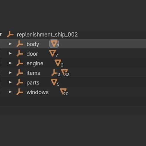 Historical Fleet Oilers and Replenishment Ship Low-poly 3D model_21