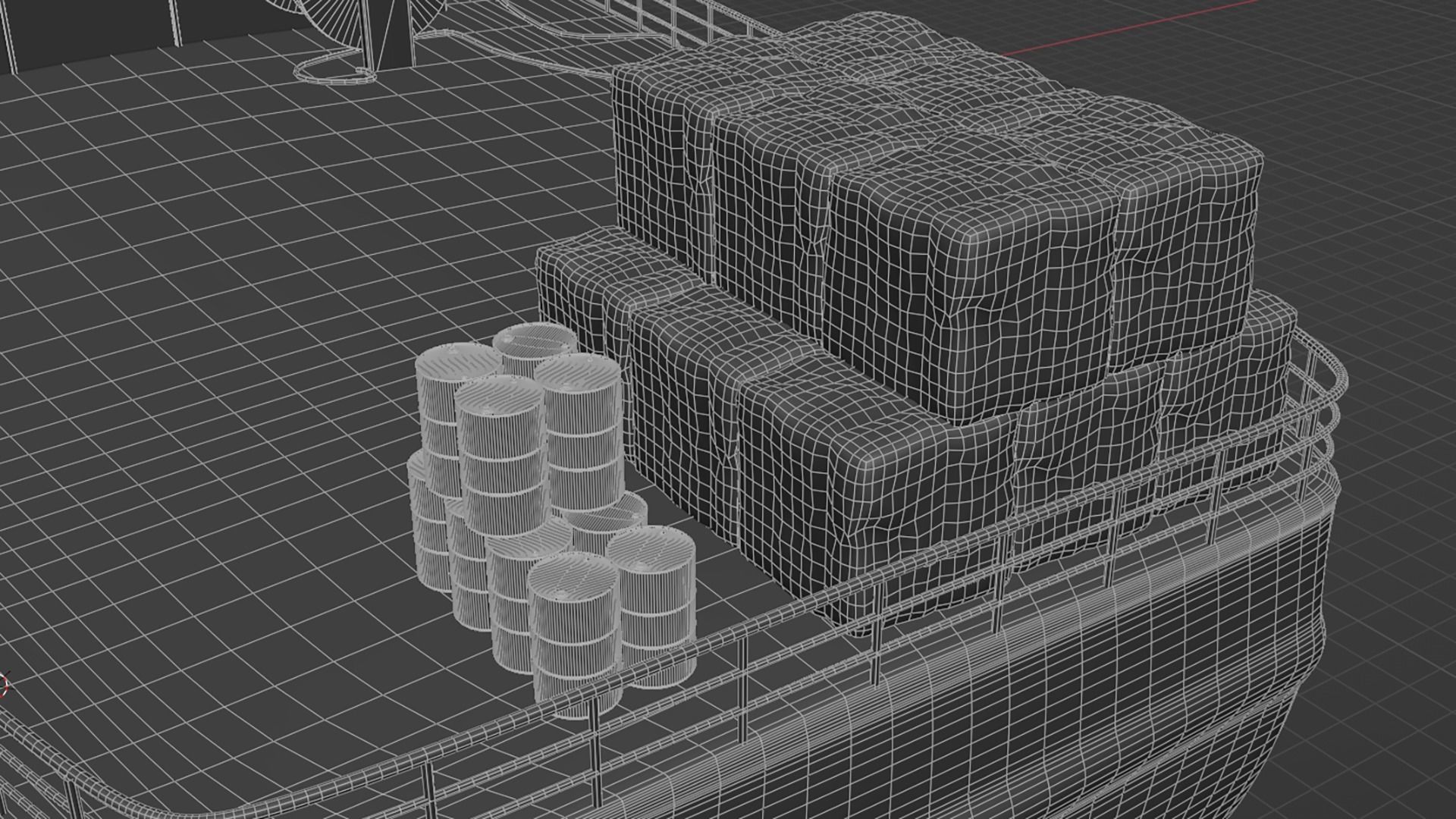 Historical Fleet Oilers and Replenishment Ship Low-poly 3D model_20