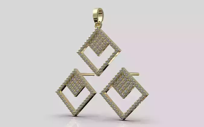 Lightweight earring necklace pendant model 924