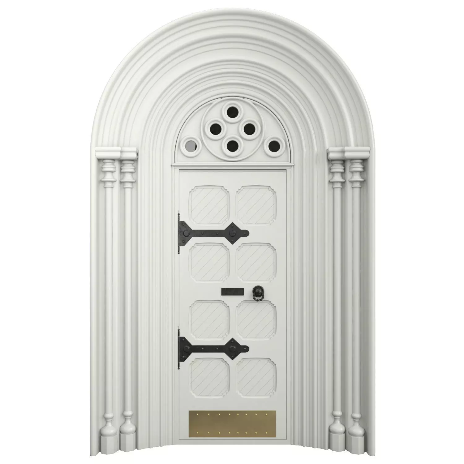 Entrance classic door 124 3D model